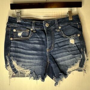 American Eagle Distressed Midi Jean Shorts